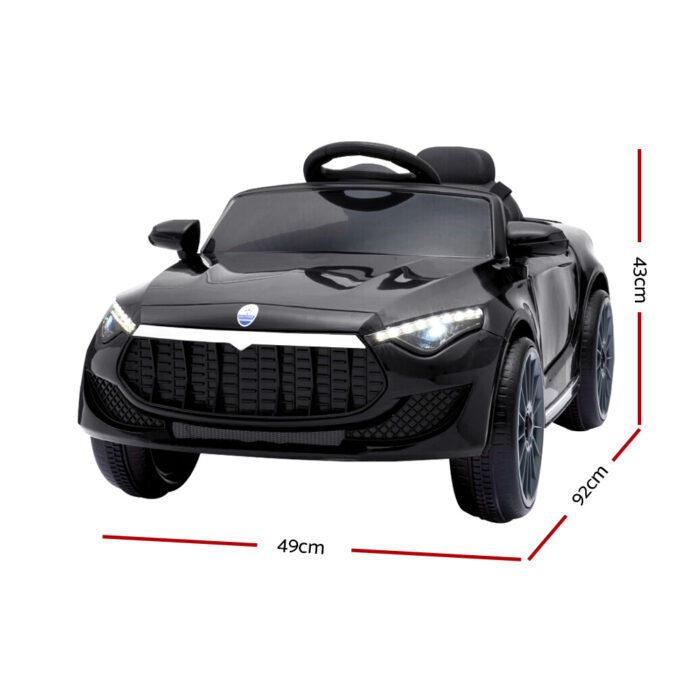 Rigo Kids Electric Ride On Car Maserati-inspried Toy Cars Remote 12V Black - Image 3