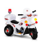 Rigo Kids Electric Ride On Police Motorcycle Motorbike 6V Battery White - Image 2