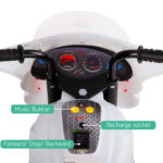 Rigo Kids Electric Ride On Police Motorcycle Motorbike 6V Battery White - Image 6