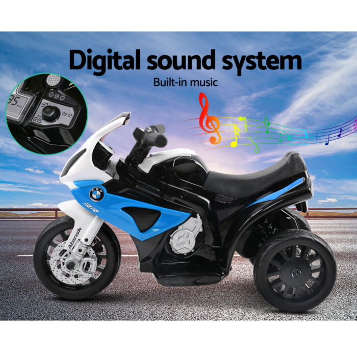 Kids Electric Ride On Car Police Motorcycle Motorbike BMW Licensed S1000RR Blue - Image 2