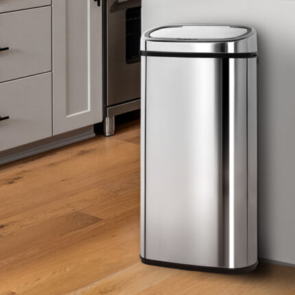Devanti 68L Motion Sensor Bin Rubbish Automatic Silver
