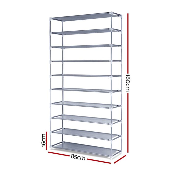 10 Tier Stackable Shoe Rack - Image 3