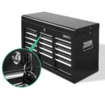 Giantz 9 Drawer Tool Box Cabinet Chest Toolbox Storage Garage Organiser Black - Image 4