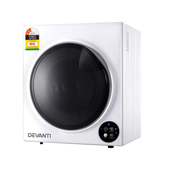 Devanti Tumble Dryer 5kg Fully Auto Black - Image 2