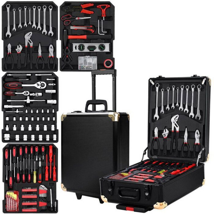 Giantz 816pcs Tool Kit Trolley Case Mechanics Box Toolbox Portable DIY Set - Image 2