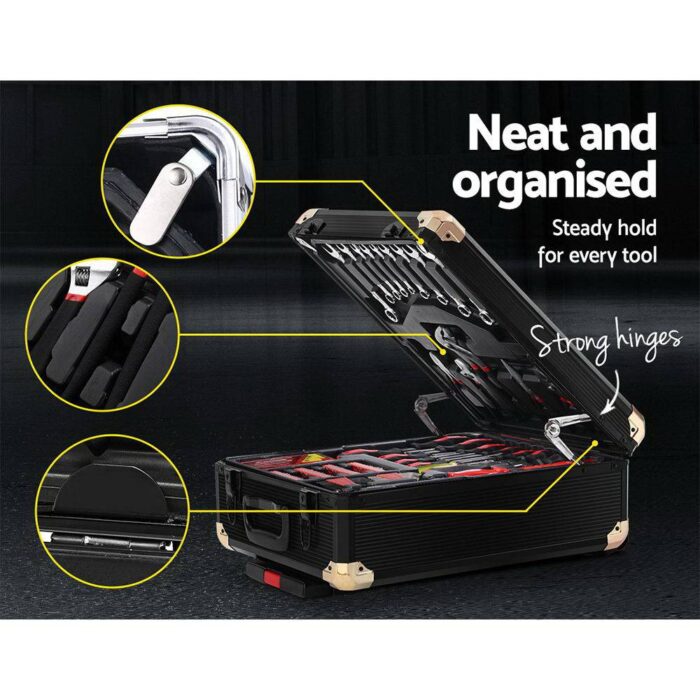Giantz 816pcs Tool Kit Trolley Case Mechanics Box Toolbox Portable DIY Set - Image 4