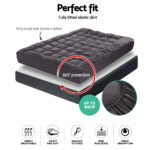 Giselle Bedding Mattress Topper Pillowtop Bamboo Charcoal King Single - Image 3