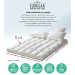 Giselle Queen Mattress Topper Pillowtop 1000GSM Microfibre Filling Protector - Image 3