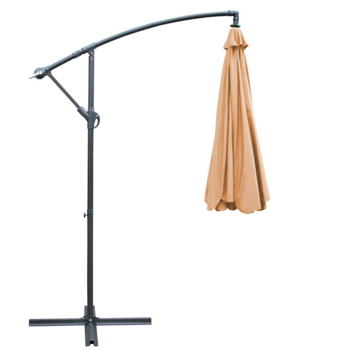 Instahut 3m Outdoor Umbrella Cantilever Beach Garden Patio Beige - Image 4