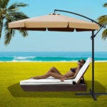 Instahut 3m Outdoor Umbrella Cantilever Garden Beach Patio Beige