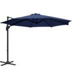 Instahut 3M Roma Outdoor Furniture Garden Umbrella 360 Degree Navy - Image 2