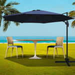 Instahut 3M Roma Outdoor Furniture Garden Umbrella 360 Degree Navy