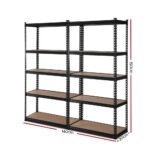2x1.5M Warehouse Shelving Racking Storage Garage Steel Metal Shelves Rack - Image 3
