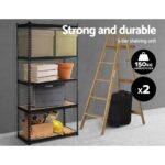 2x1.5M Warehouse Shelving Racking Storage Garage Steel Metal Shelves Rack - Image 4