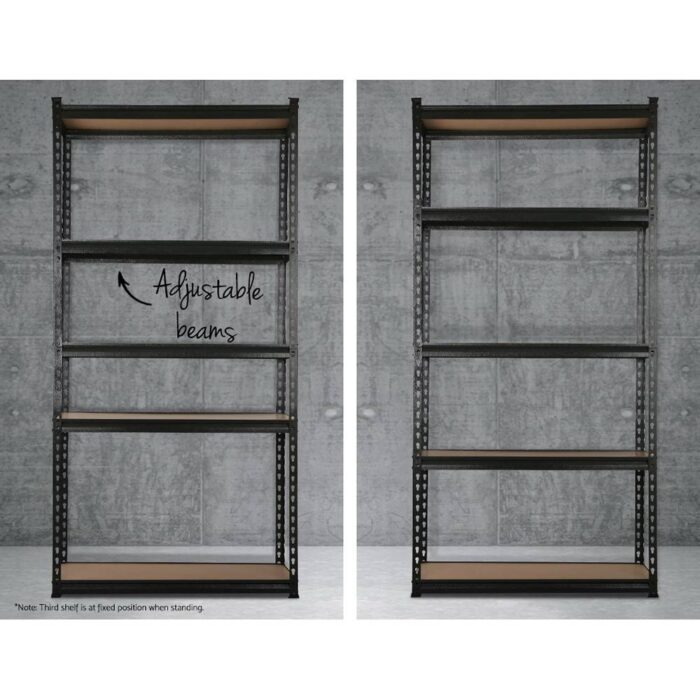 2x1.5M Warehouse Shelving Racking Storage Garage Steel Metal Shelves Rack - Image 6