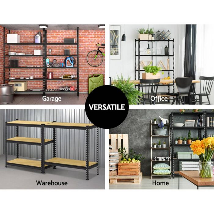 2x1.5M Warehouse Shelving Racking Storage Garage Steel Metal Shelves Rack - Image 7