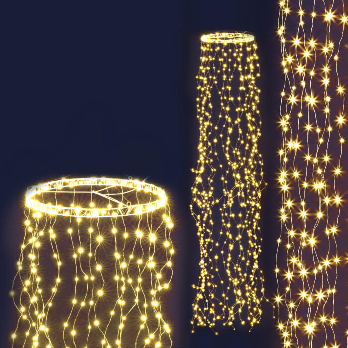 Jingle Jollys Christmas Motif Lights String Waterfall Fairy 720 LED Wedding 3M - Image 2