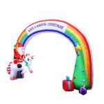 Jingle Jollys Inflatable Christmas Rainbow Archway Santa 3M Outdoor Decorations - Image 2