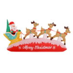 Jingle Jollys Inflatable Christmas Santa On Sleigh 2.8M Lights Outdoor Decorations - Image 2