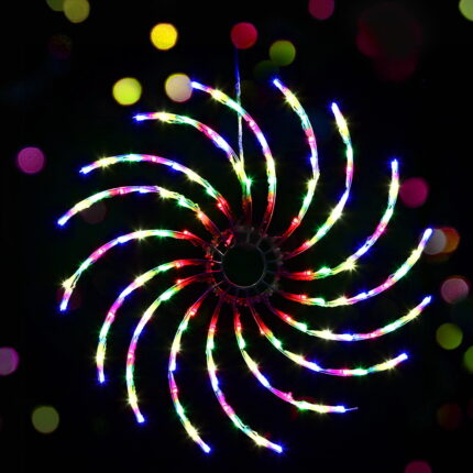 Jingle Jollys Christmas Lights 50cm Spin 128 LED Decorations
