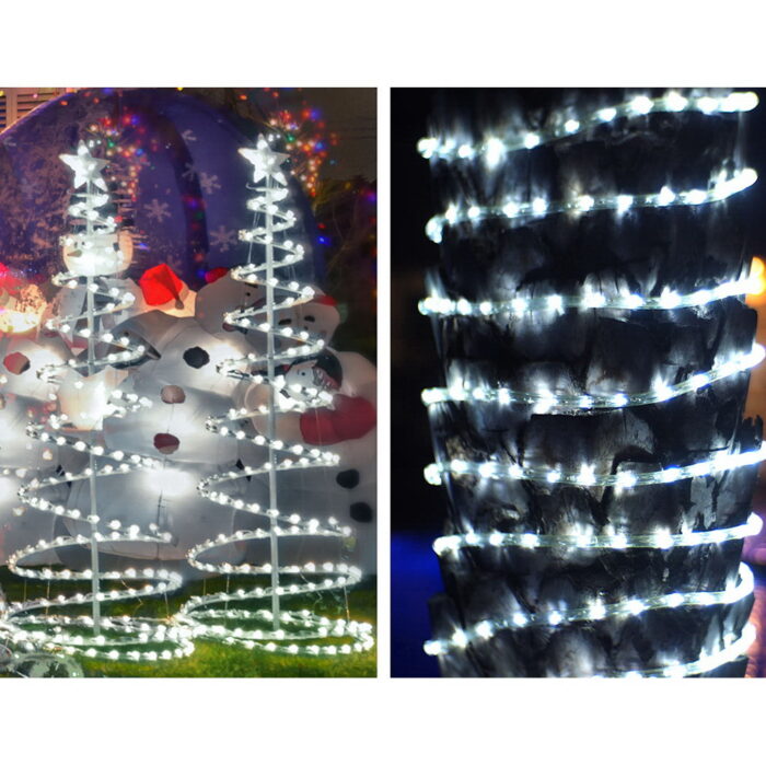 Jingle Jollys 50M Christmas Rope Lights 1200 LED Cold White - Image 2