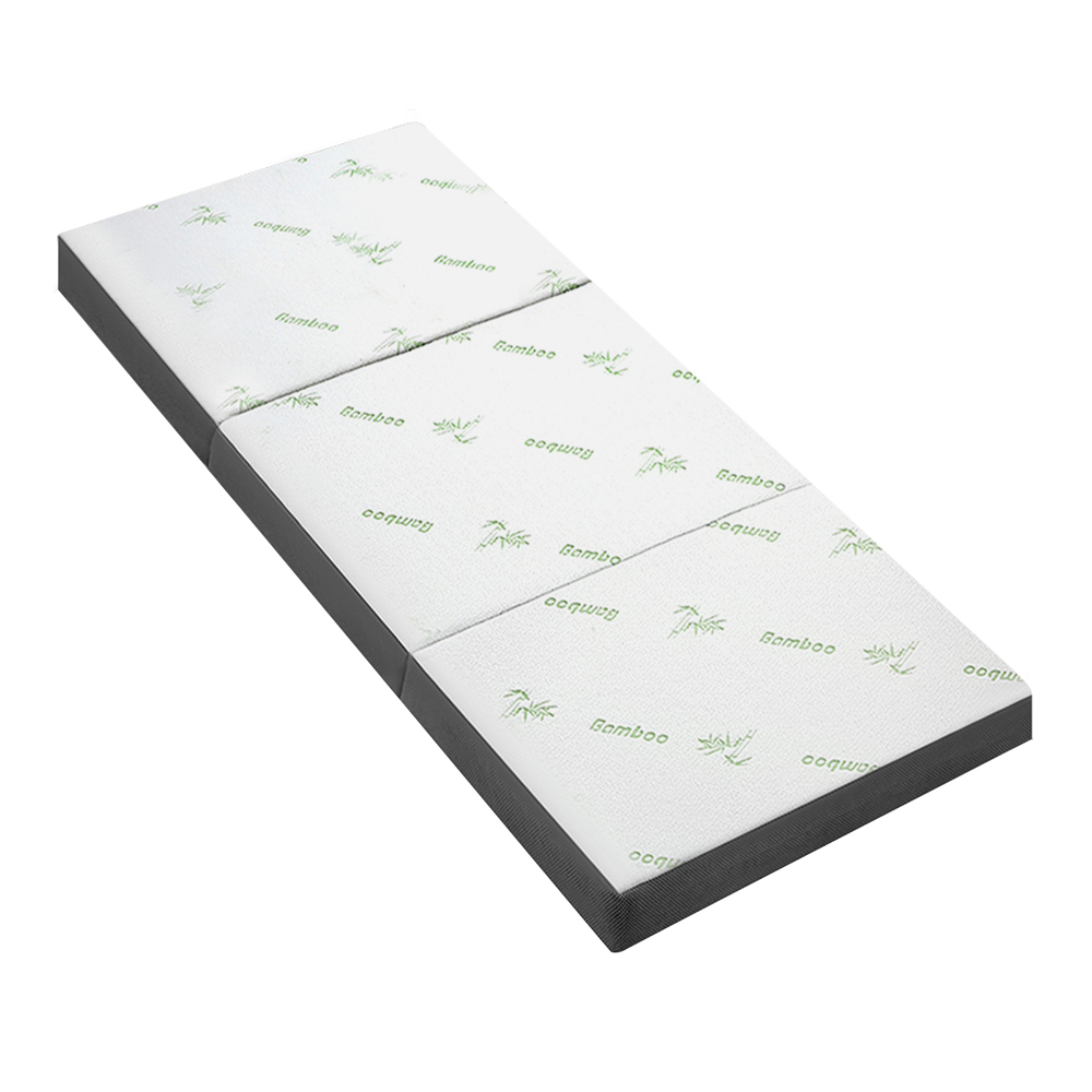 FOAM-MFM-TRIO-BAM-BK-00 Giselle Bedding Foldable Mattress Folding Foam Single Bamboo - Image 1