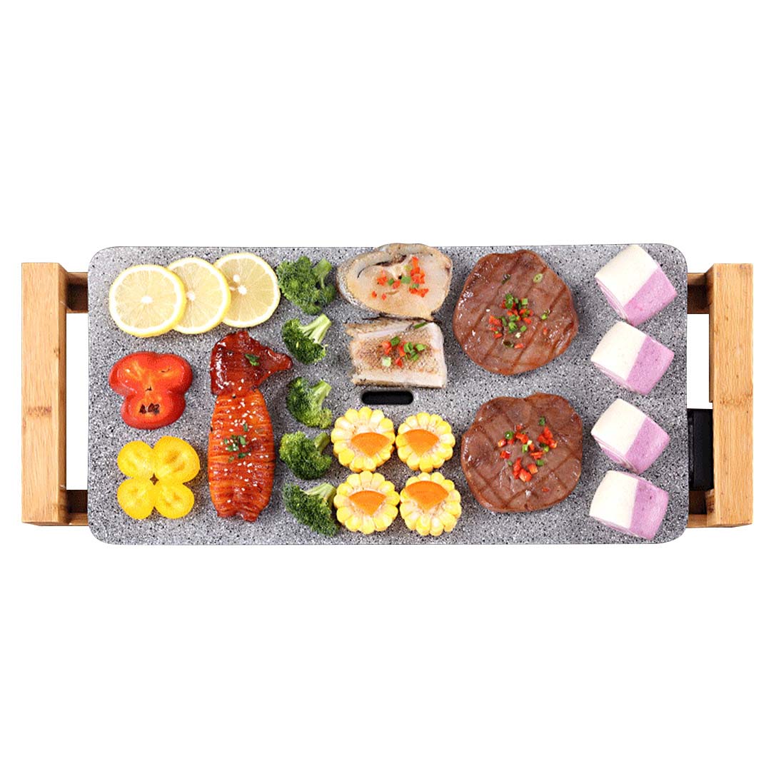 000 SOGA Electric Ceramic BBQ Grill Non-stick Surface Hot Plate for Indoor & Outdoor Stone - Image 1