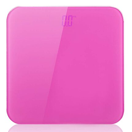 SOGA 180kg Digital Fitness Weight Bathroom Gym Body Glass LCD Electronic Scales Pink