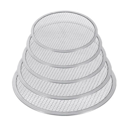 SOGA Round Seamless Aluminium Nonstick Commercial Grade Pizza Screen Baking Pan Set