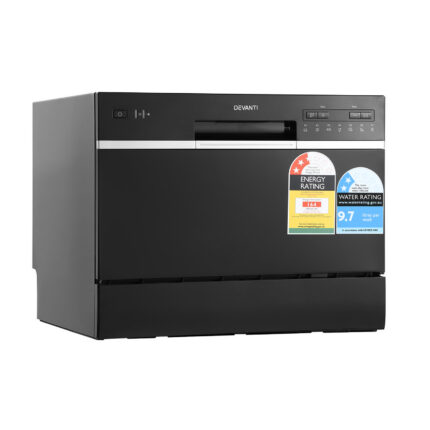 Devanti 6 Place Settings Benchtop Dishwasher Black