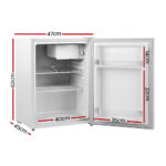 Devanti 70L Portable Mini Bar Fridge - White - Image 2