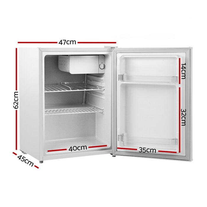Devanti 70L Portable Mini Bar Fridge - White - Image 2