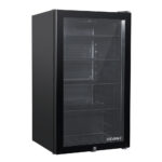 Devanti 98L Bar Fridge Glass Door w/Light Black