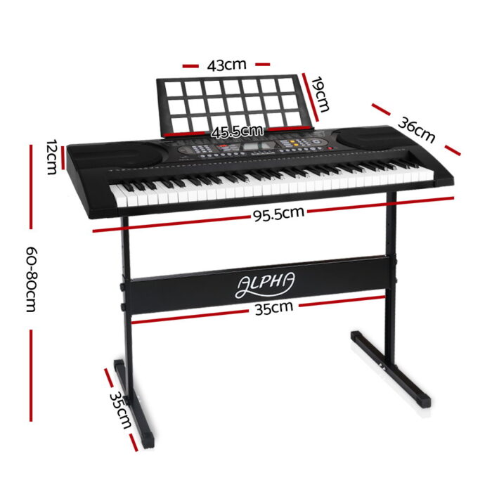 Alpha 61 Keys Electronic Piano Keyboard Electric Instrument Touch Sensitive Midi - Image 2