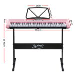 Alpha 61 Keys Electronic Piano Keyboard Digital Electric w/ Stand Lighted Pink - Image 2