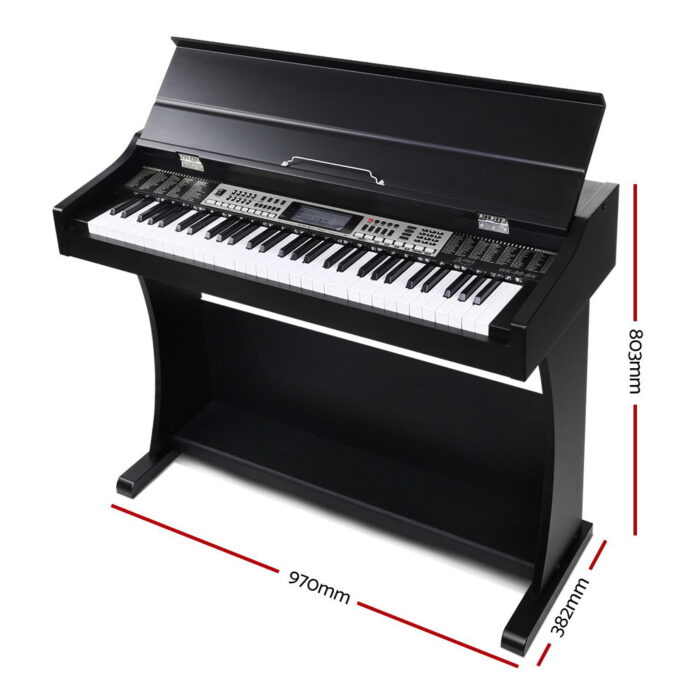 Alpha 61 Keys Electronic Piano Keyboard Digital Electric Classical Music Stand - Image 2