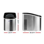 Devanti 2.4L Stainless Steel Portable Ice Cube Maker - Image 2