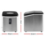Devanti 3.2L Stainless Steel Portable Ice Cube Maker - Image 2