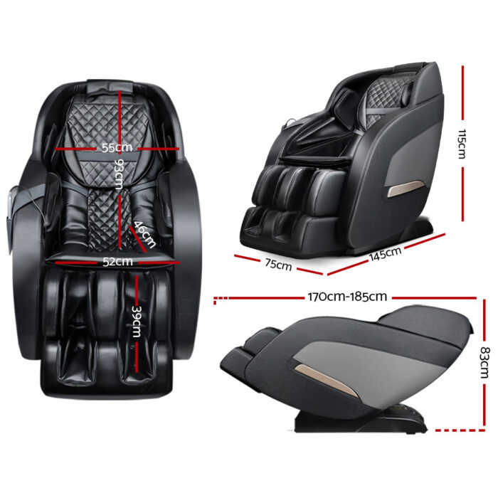Decima Electric Massage Chair with Zero Gravity Technology Black - Image 2