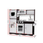 Keezi Kids Kitchen Play Set Wooden Pretend Toys Cooking Children Stove Fridge - Image 2