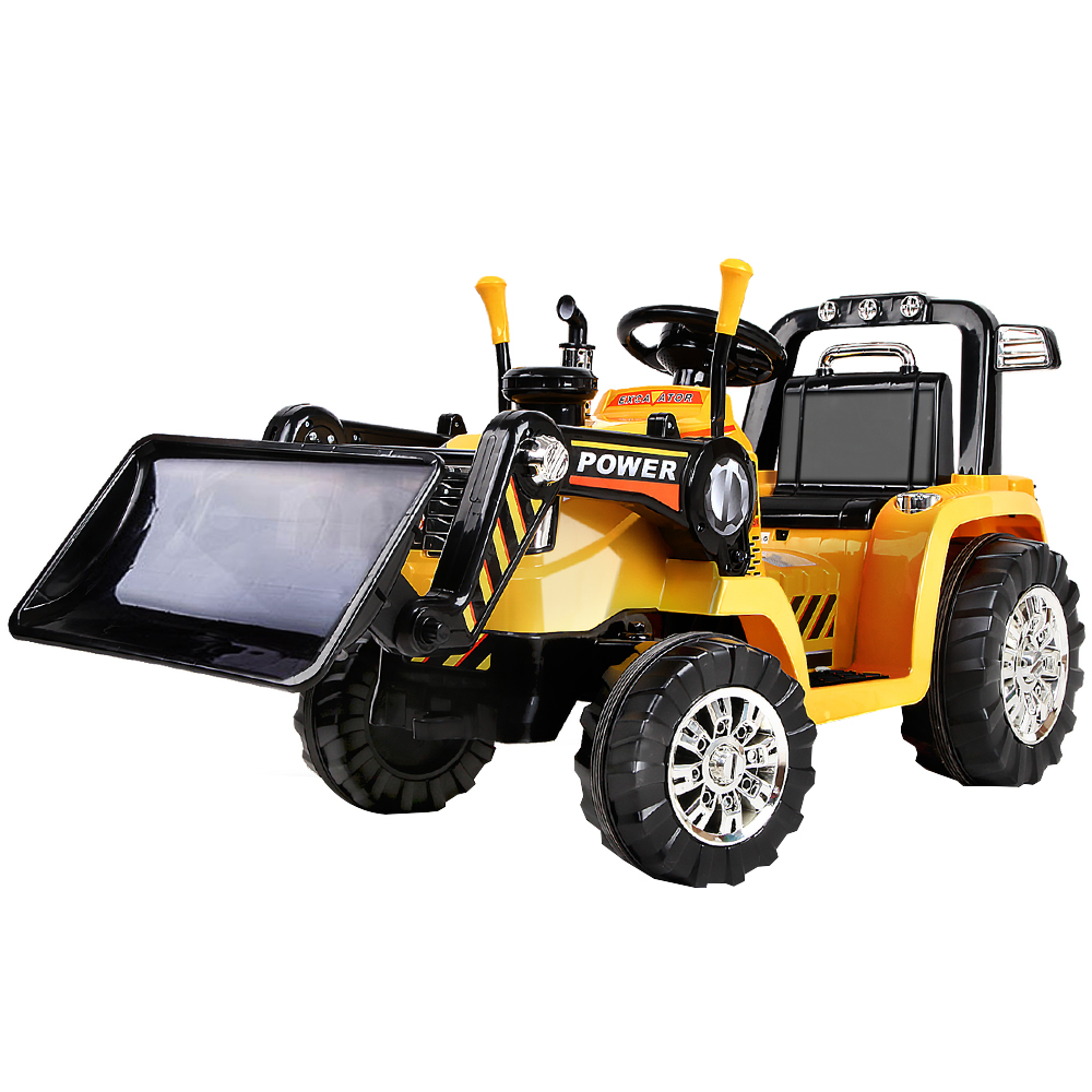 RCAR-BULLDOZER-YL-00 Rigo Kids Electric Ride On Car Bulldozer Digger Loader Remote 6V Yellow - Image 1