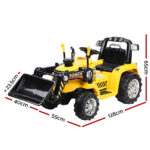 Rigo Kids Electric Ride On Car Bulldozer Digger Loader Remote 6V Yellow - Image 2