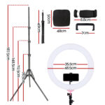 Embellir Ring Light 19" Tripod Stand Pink - Image 2