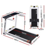 Everfit Treadmill Electric Home Gym Fitness Excercise Fully Foldable 420mm White - Image 2