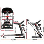 Everfit Treadmill Electric Home Gym Fitness Excercise Machine w/ Massager 450mm - Image 2