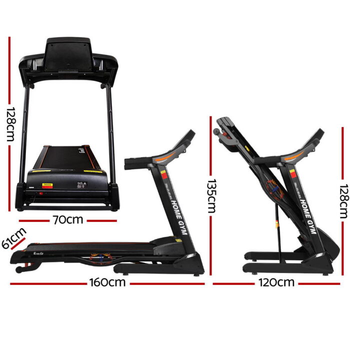 Everfit Treadmill Electric Auto Incline Home Gym Fitness Excercise Machine 480mm - Image 2