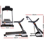 Everfit Treadmill Electric Auto Incline Spring Home Gym Fitness Excercise 480mm - Image 2