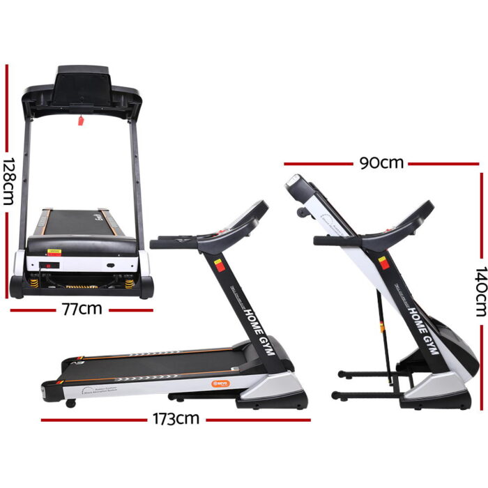 Everfit Treadmill Electric Auto Incline Spring Home Gym Fitness Excercise 480mm - Image 2