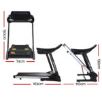 Everfit Treadmill Electric Auto Level Incline Home Gym Fitness Excercise 450mm - Image 2
