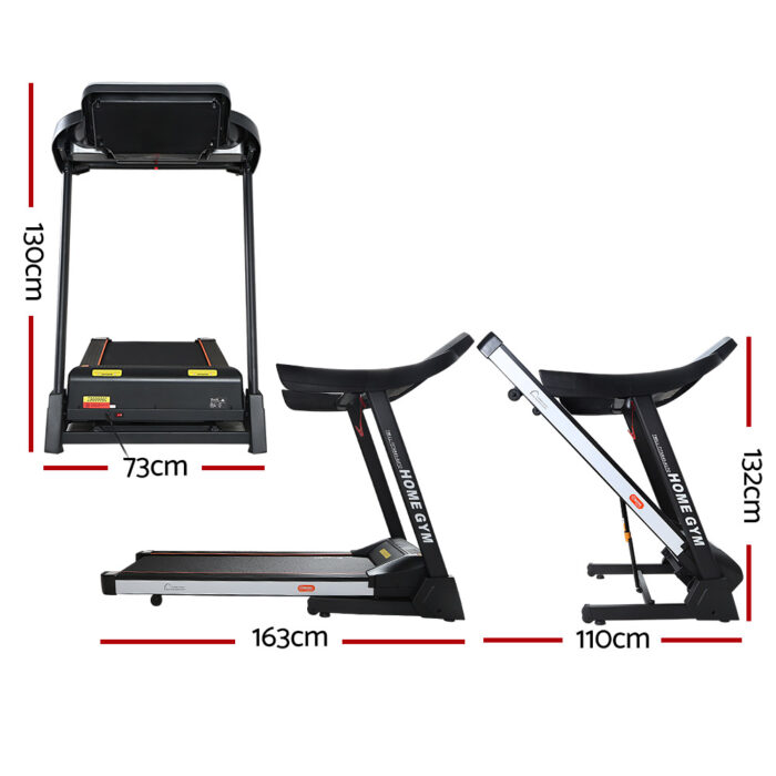 Everfit Treadmill Electric Auto Level Incline Home Gym Fitness Excercise 450mm - Image 2